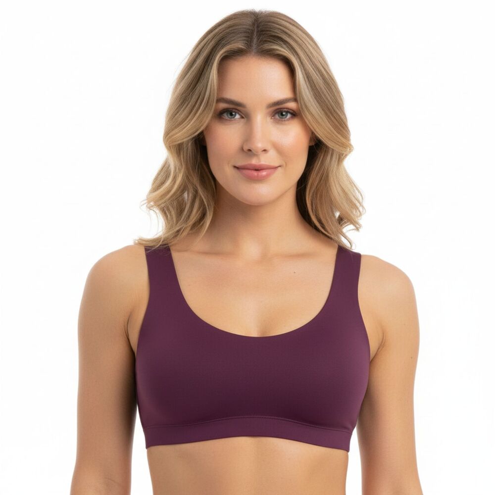 Natori Purple Wire Free Sport Athletic Workout Bra 36B
